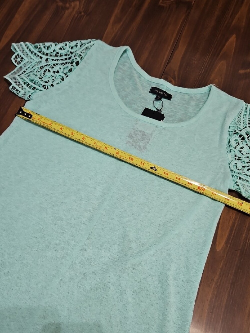 The Limited Mint Green Lace Sleeve Scoop Neck Tee - Picture 4 of 11
